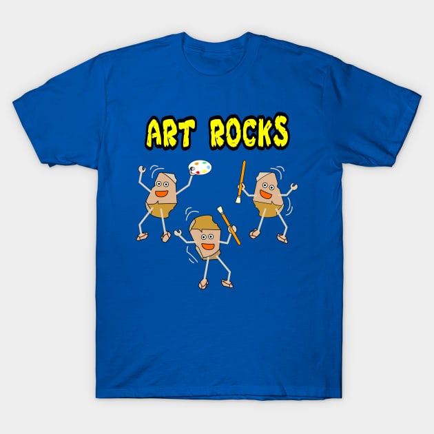Three Art Rocks T-Shirt by Barthol Graphics